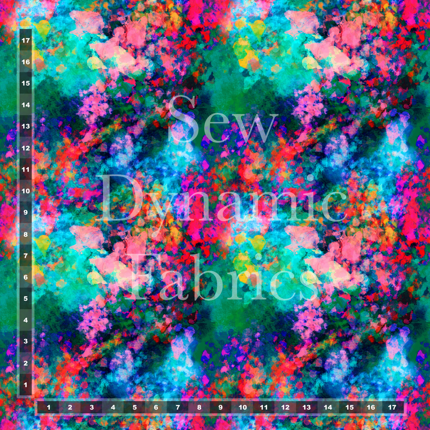 Swim Poly (NEW): Spring Brushstrokes (small scale)