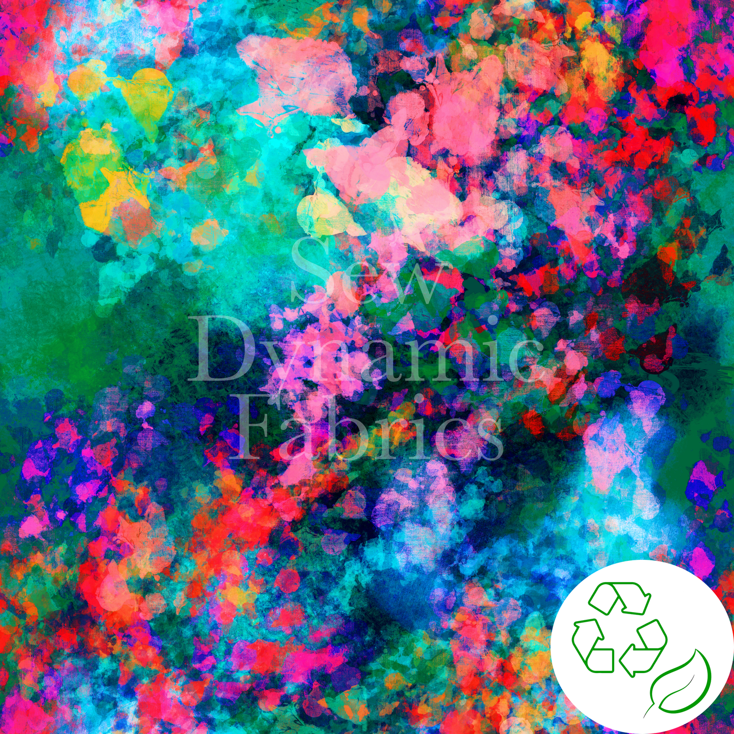 Swim Poly (NEW): Spring Brushstrokes (small scale)
