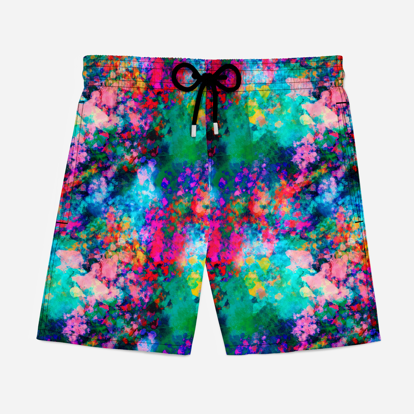 Swim Poly (NEW): Spring Brushstrokes (small scale)
