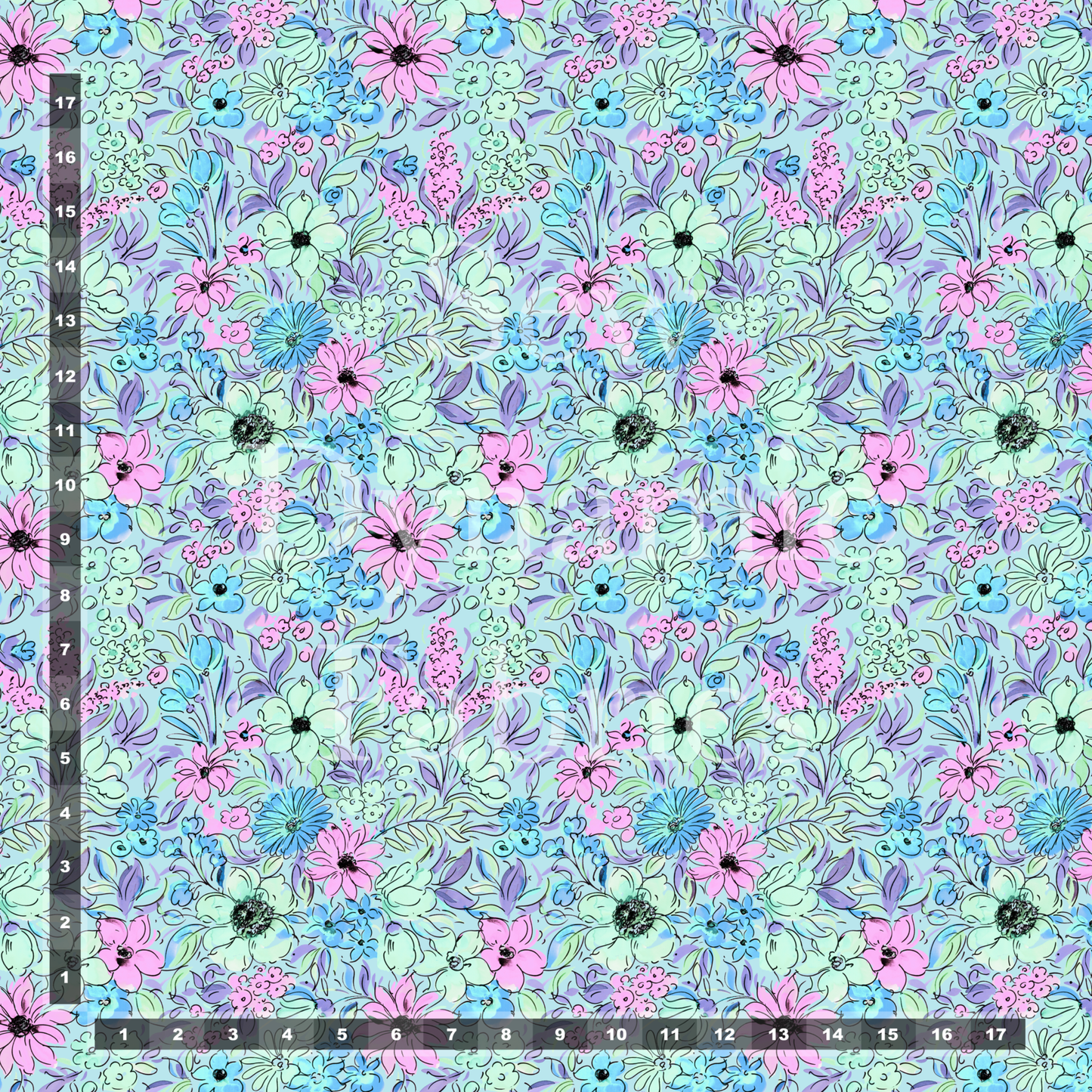 Swim Poly (NEW): Painted Petals