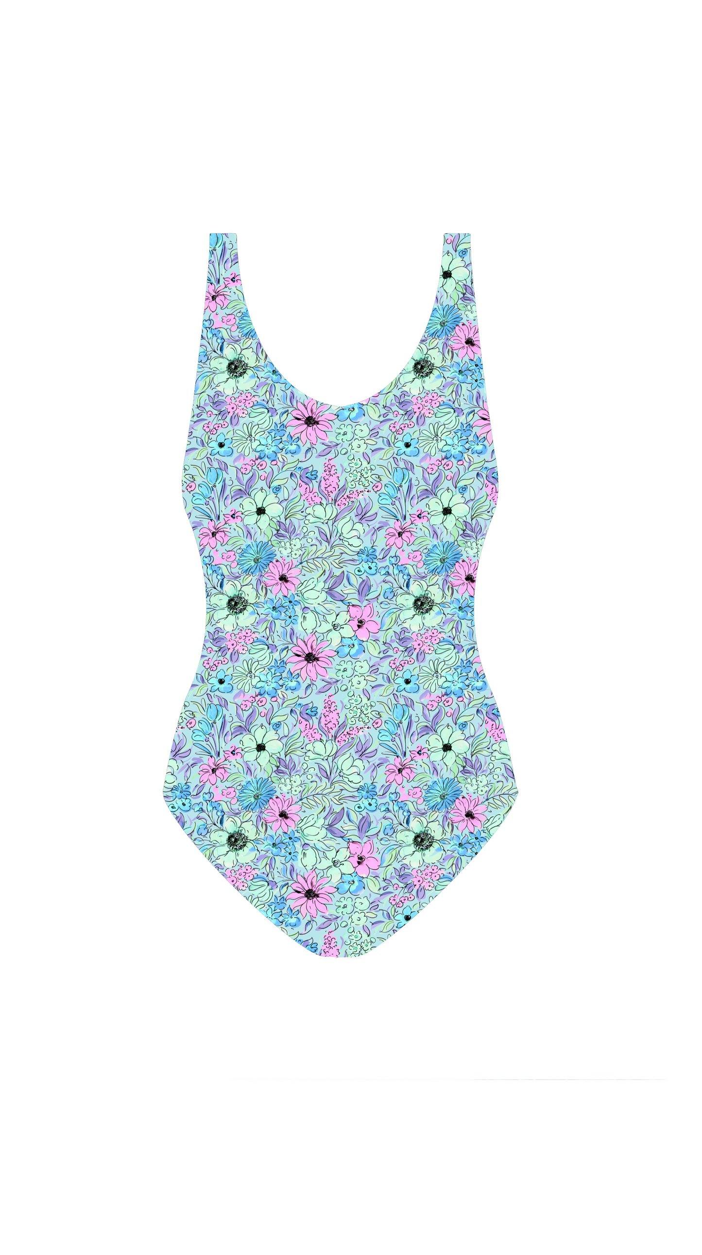 Swim Poly (NEW): Painted Petals