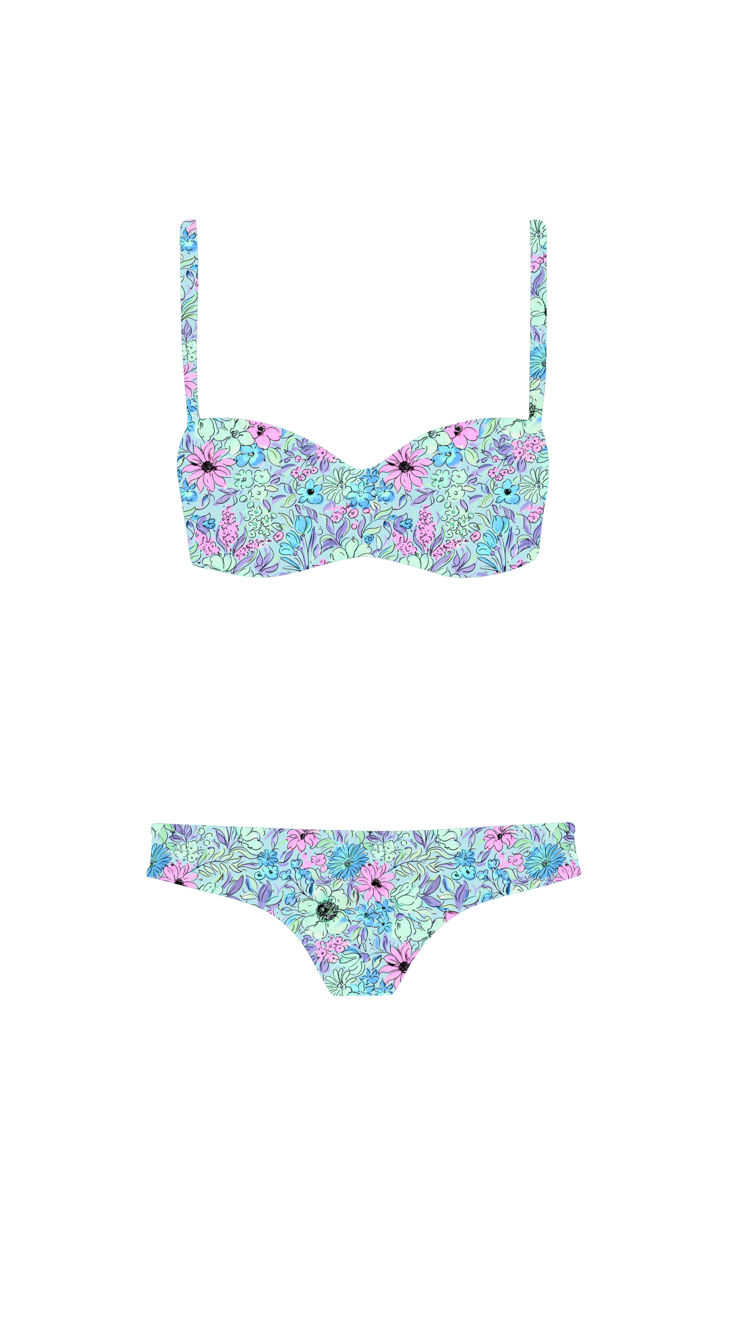 Swim Poly (NEW): Painted Petals
