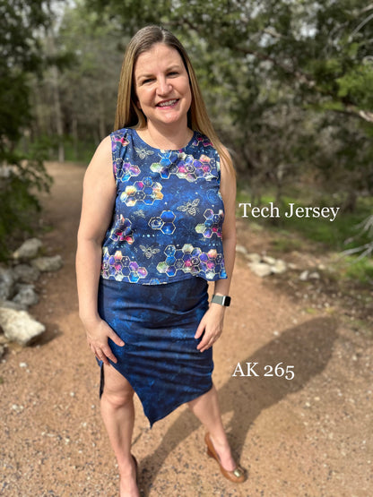 Athletic French Terry: Gold Bees