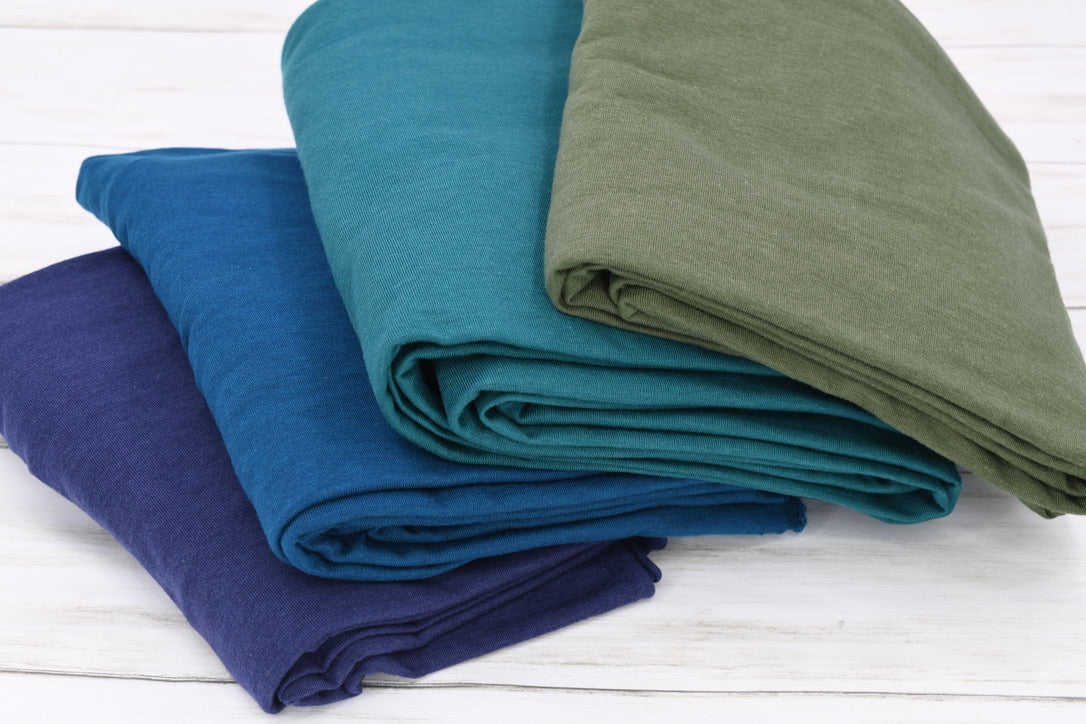 French Terry: Tencel/Organic Cotton/Spandex - Flight Blue