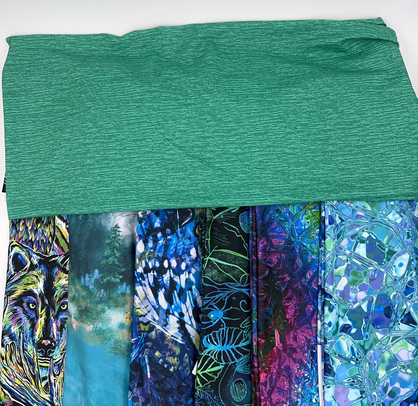 Drirelease: Adamite Green Printed Woven Texture