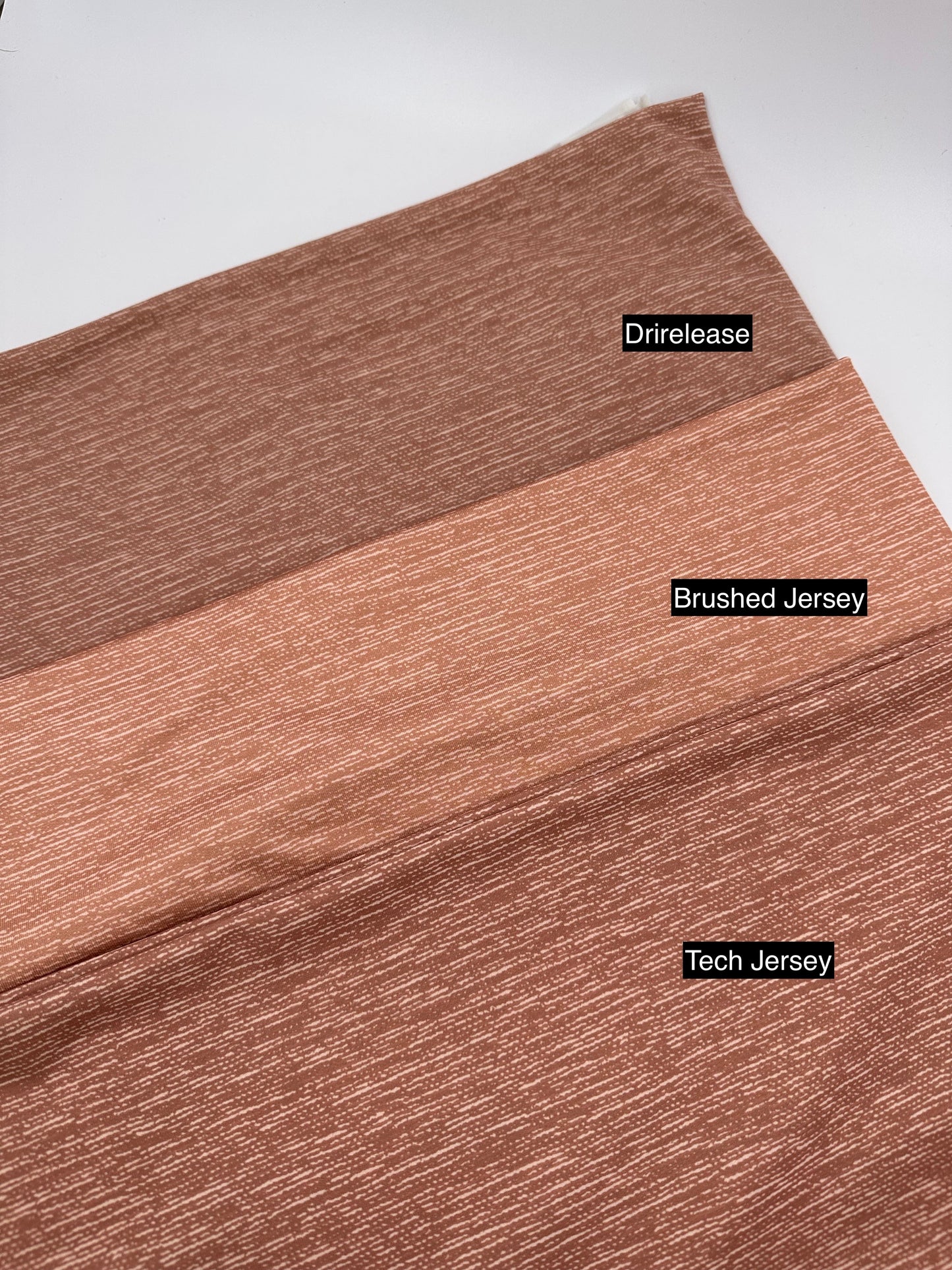 Brushed Jersey: Rose Gold Printed Woven Texture