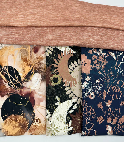 Athletic French Terry: Rose Gold Printed Woven Texture