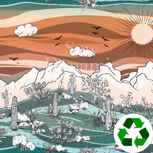 Recycled Canvas: Desert Landscape
