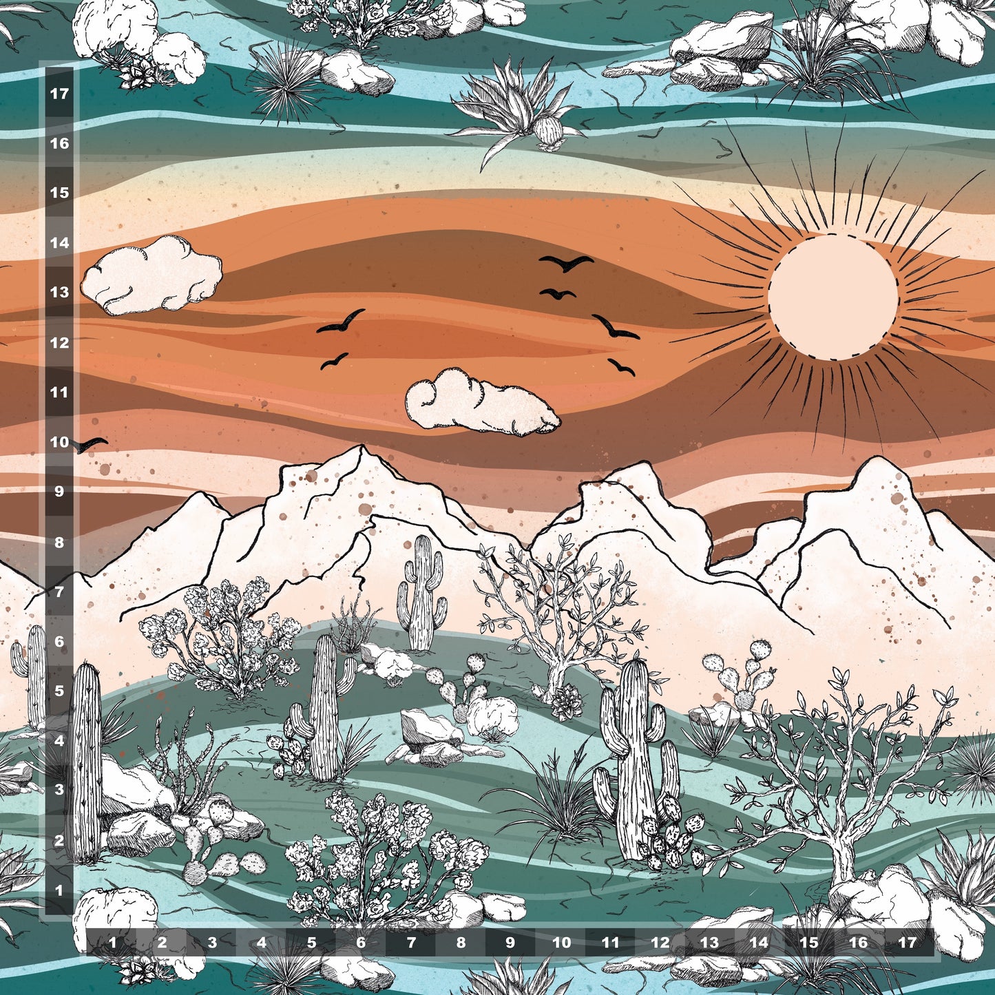 Recycled Canvas: Desert Landscape