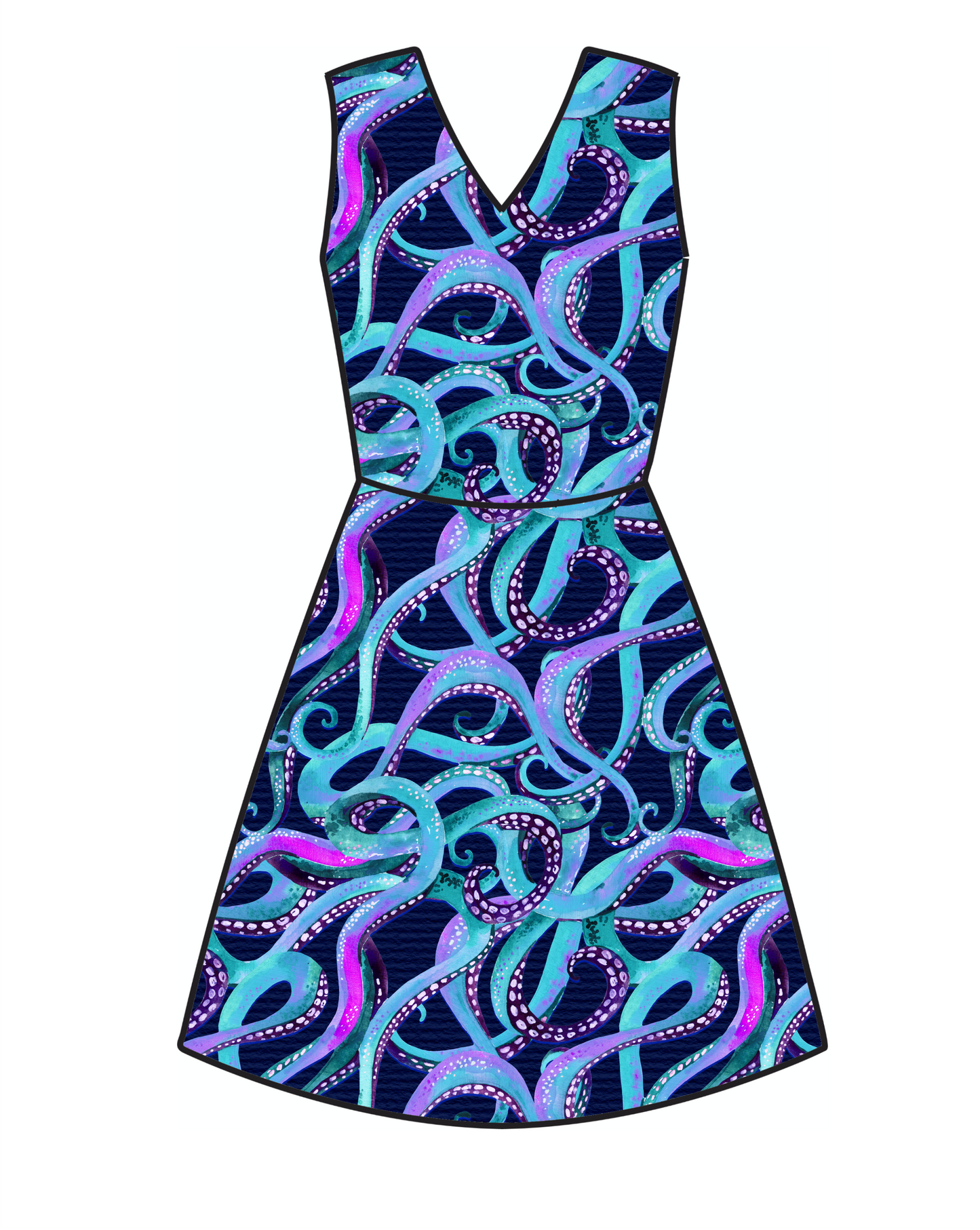 Tech Jersey: Watercolor Tentacles