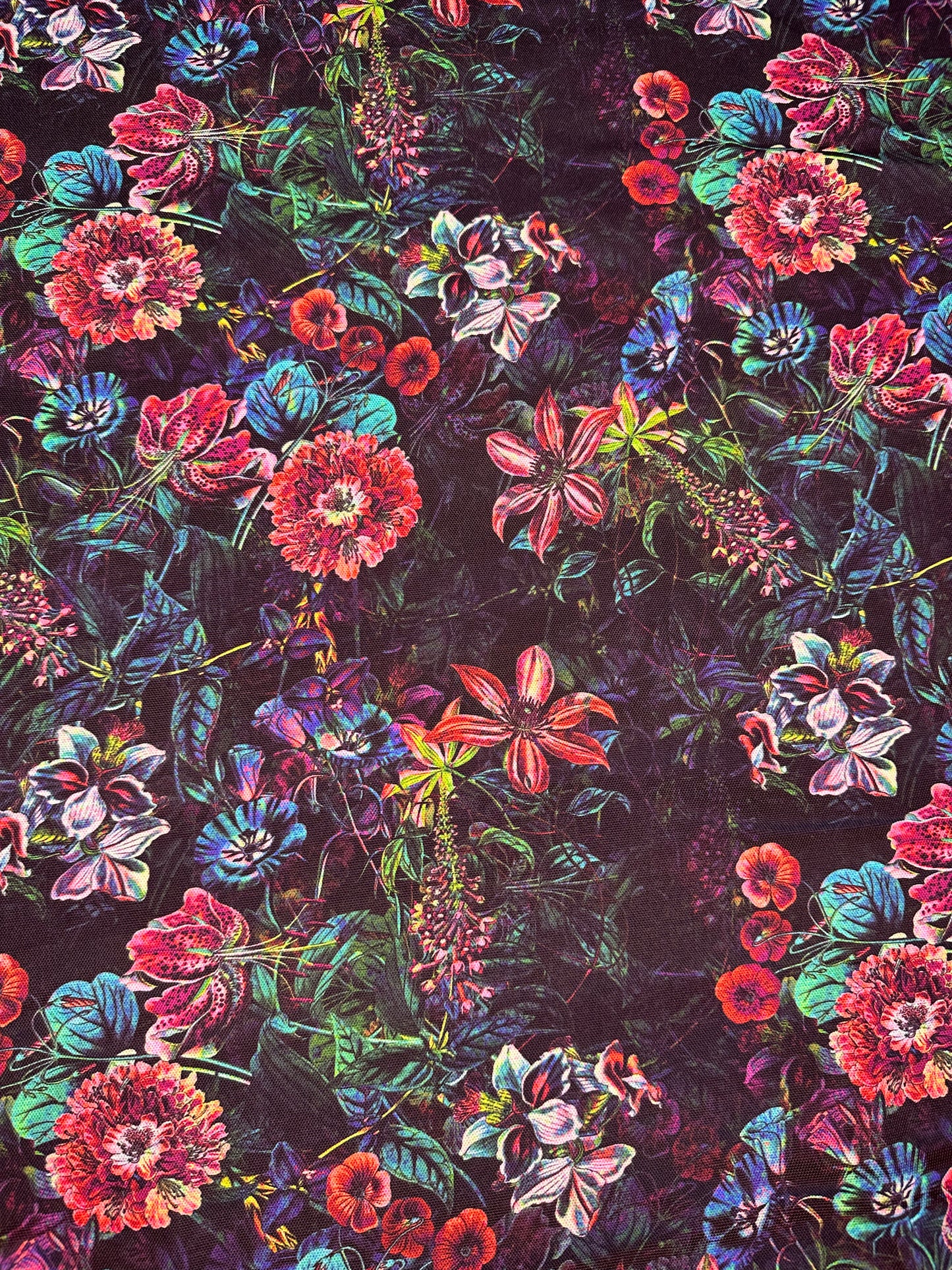 Recycled Panama Canvas: Floral Nights