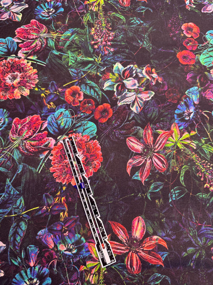 Recycled Panama Canvas: Floral Nights