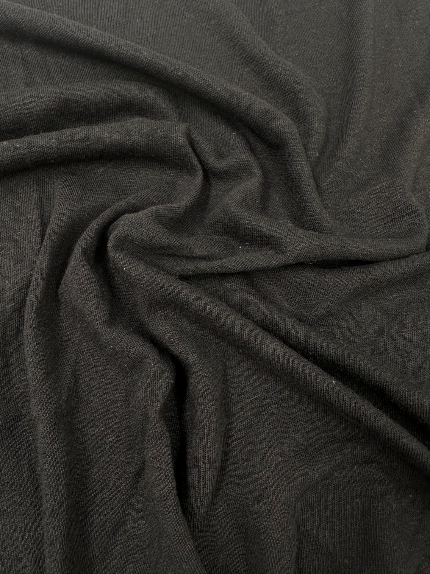 Linen Polyester Knit: Black