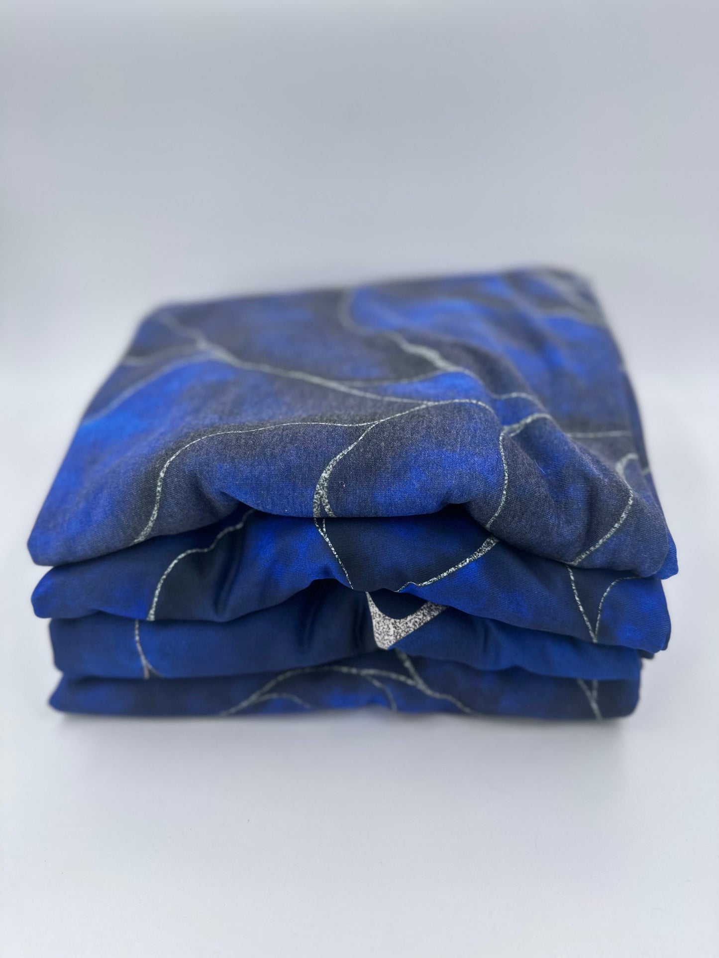 Brushed Jersey: Sapphire Leaves