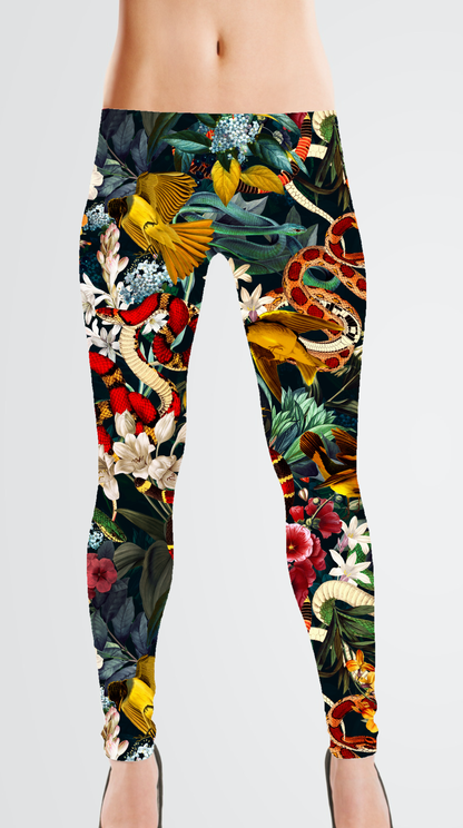 Brushed Jersey: Floral Snakes