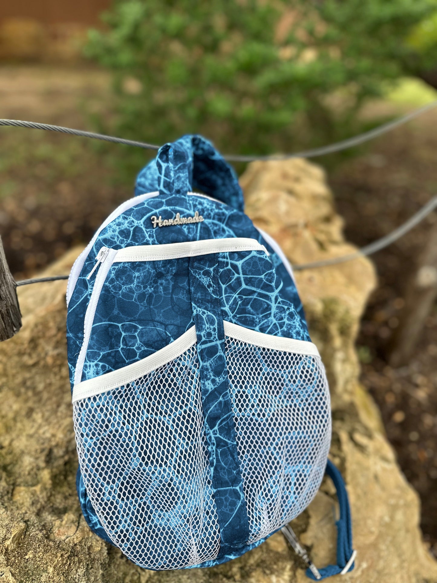 Flawed Panama Recycled Canvas: Ocean Lace