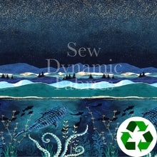Cargar imagen en el visor de la galería, Swim Poly: Ocean Border Panel (grainline)