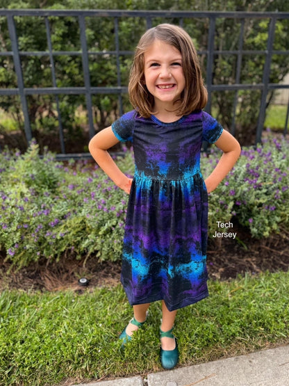 Brushed Jersey: Purple Grunge 2.0