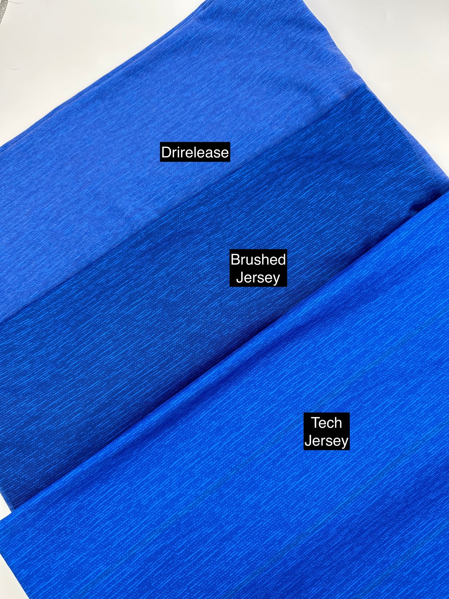 Brushed Jersey: Royal Azure Printed Woven Texture