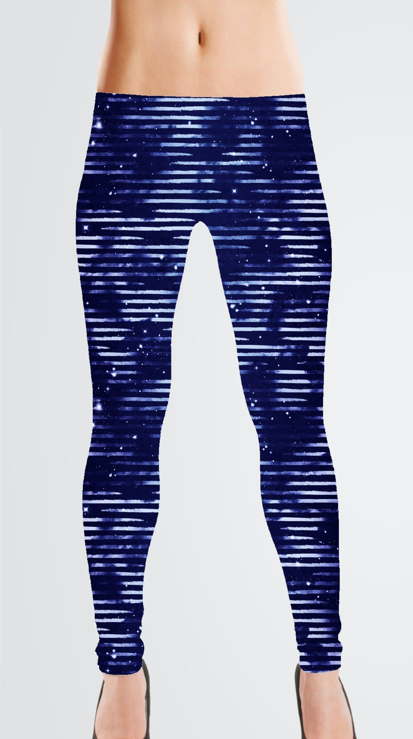Athletic French Terry: Linear Space Stripes