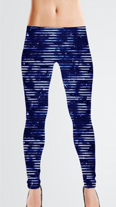 Brushed Jersey: Linear Space Stripes