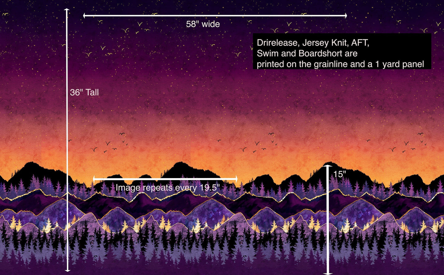 Swim Nylon: Sunset Border Panel