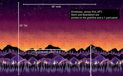 Swim Nylon: Sunset Border Panel