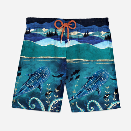 Boardshort: Ocean Border Panel