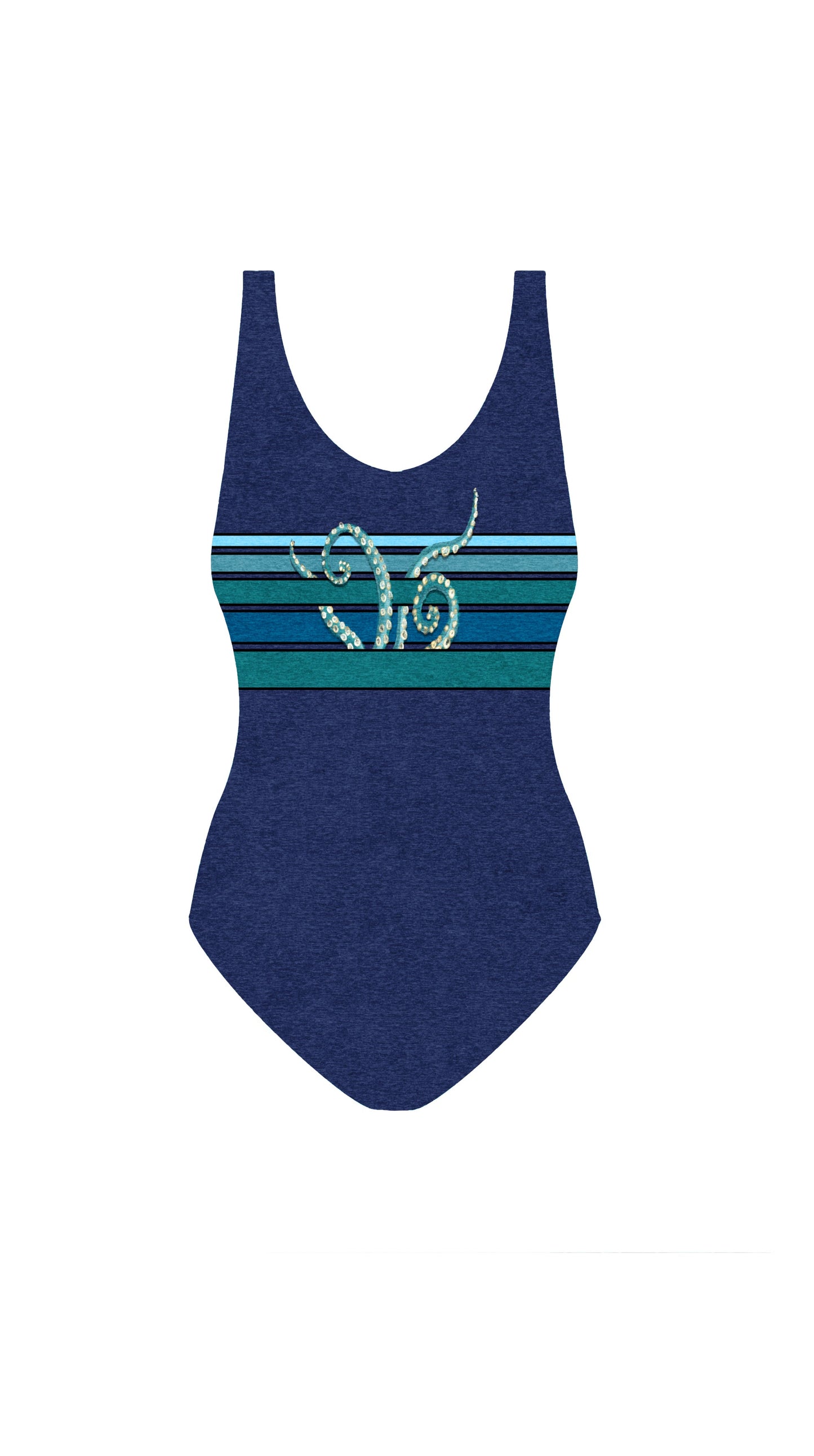 Athletic French Terry: Tentacle Stripes