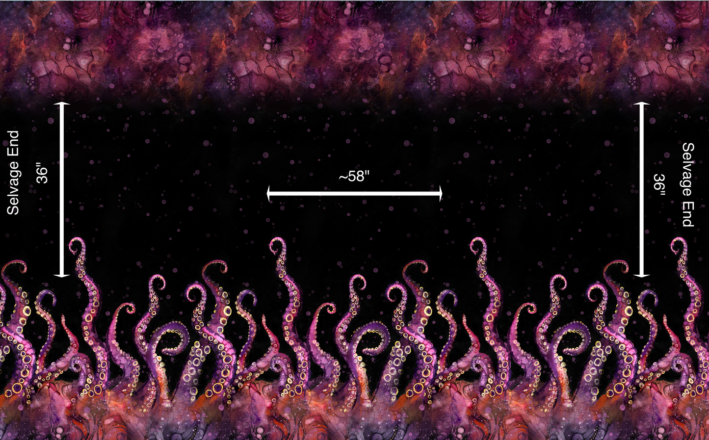 Swim Poly (NEW): Mystic Kraken 1 yard Panel