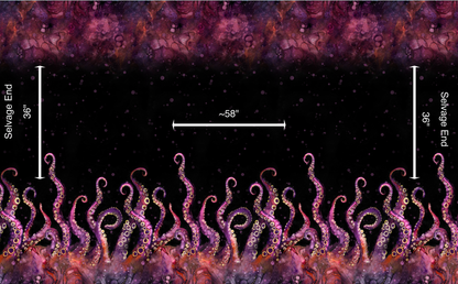 Swim Poly (NEW): Mystic Kraken 1 yard Panel