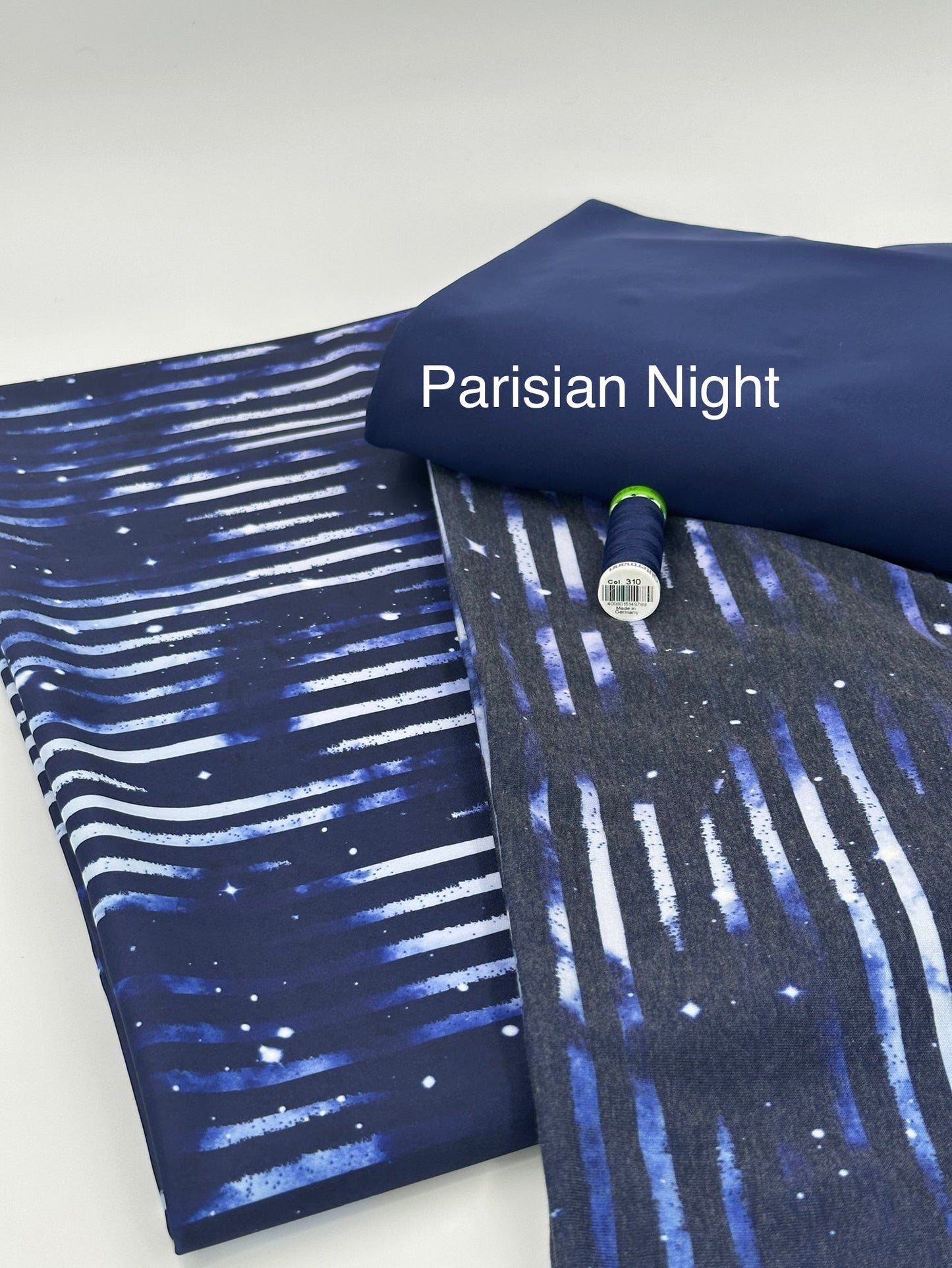 Athletic French Terry: Linear Space Stripes