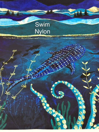Swim Poly (New): Ocean Border Panel