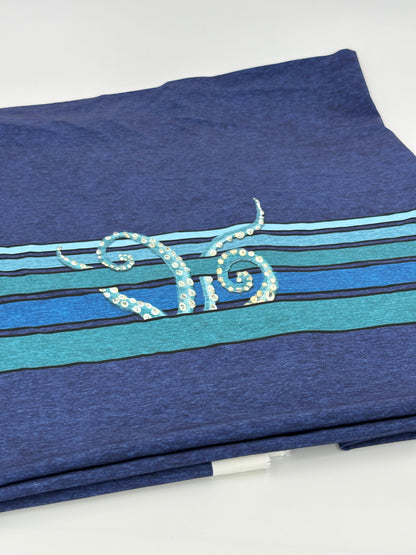 Athletic French Terry: Tentacle Stripes