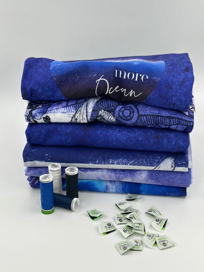 Brushed Jersey: Sea Splash