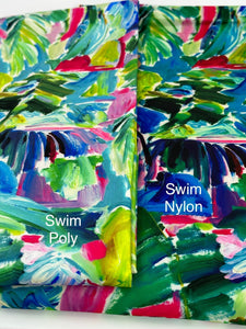 Athletic French Terry: Tropical Brushstrokes