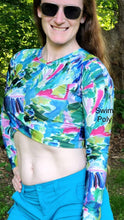 Load image into Gallery viewer, Swim Nylon: Tropical Brushstrokes