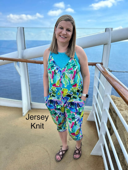 Athletic French Terry: Tropical Brushstrokes