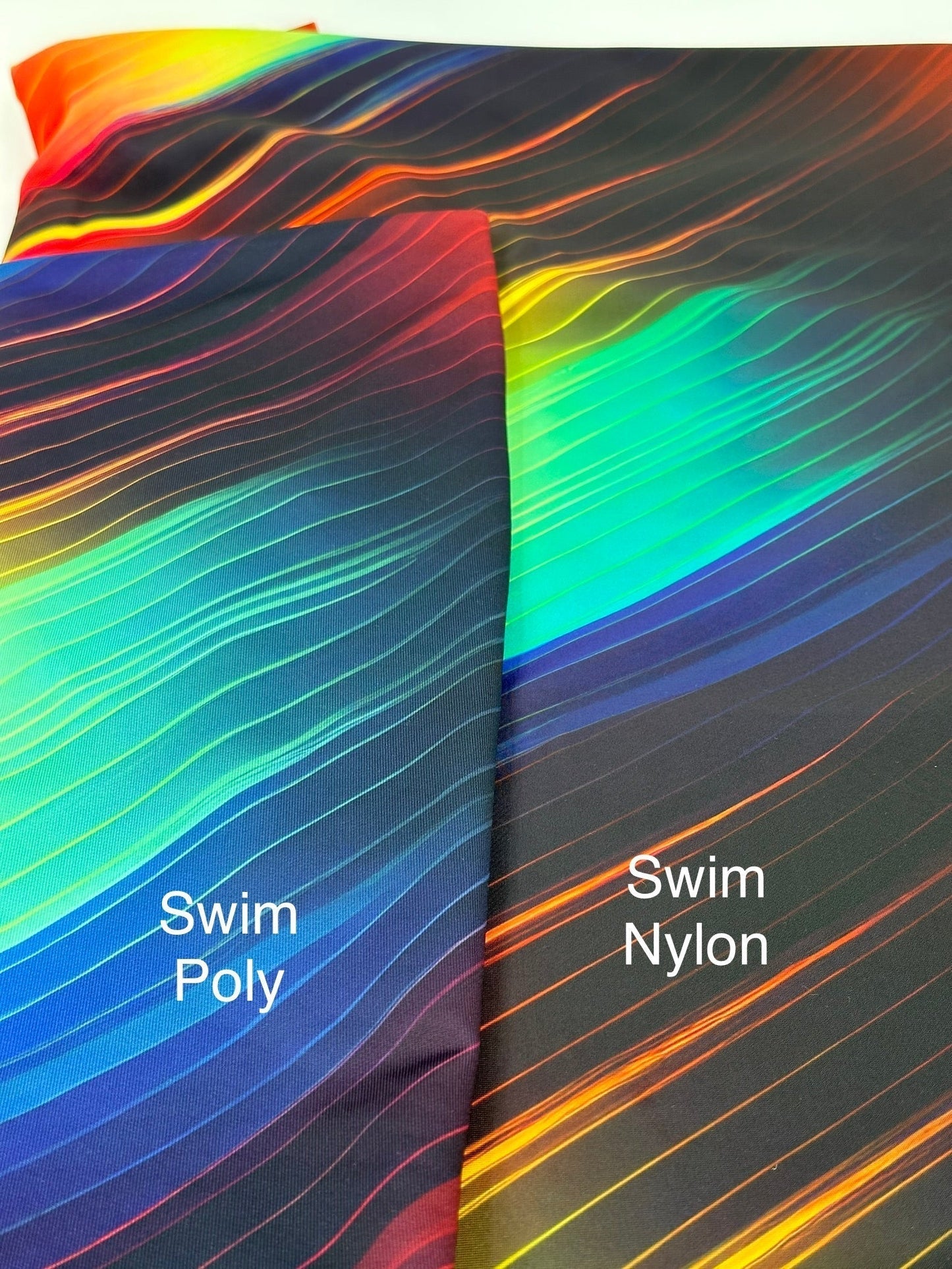 Swim Nylon: Rainbow Stripes