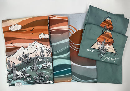 Brushed Jersey: Desert Panel