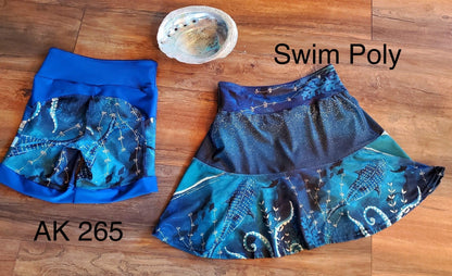 Swim Poly (New): Ocean Border Panel