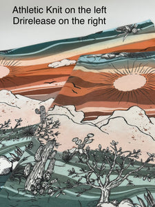 Athletic French Terry: Desert Landscape