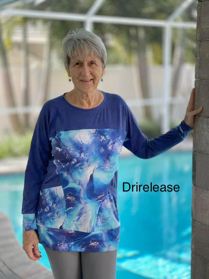Brushed Jersey: Sea Splash
