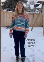 Load image into Gallery viewer, Athletic French Terry: Canyon Stripes