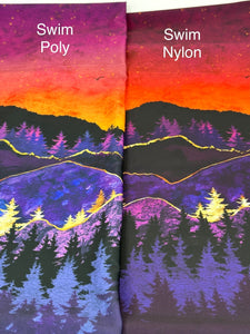 Swim Nylon: Sunset Border Panel (grainline)