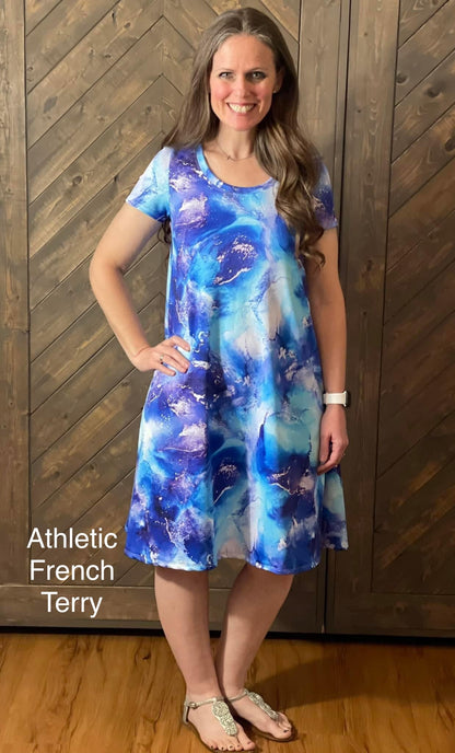 Brushed Jersey: Sea Splash