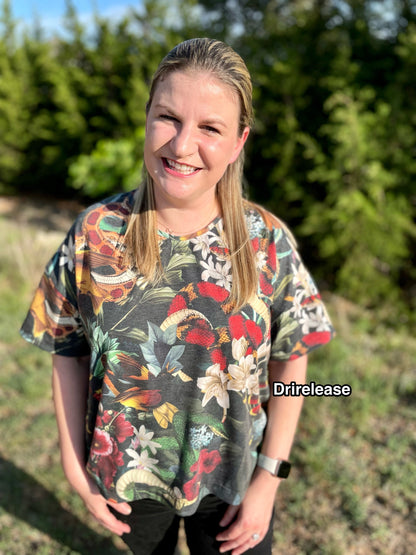 Brushed Jersey: Floral Snakes