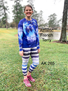 Athletic French Terry: Shark Stripes