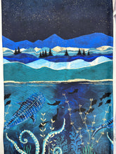 Load image into Gallery viewer, Athletic French Terry: Ocean Border Panel (grainline)