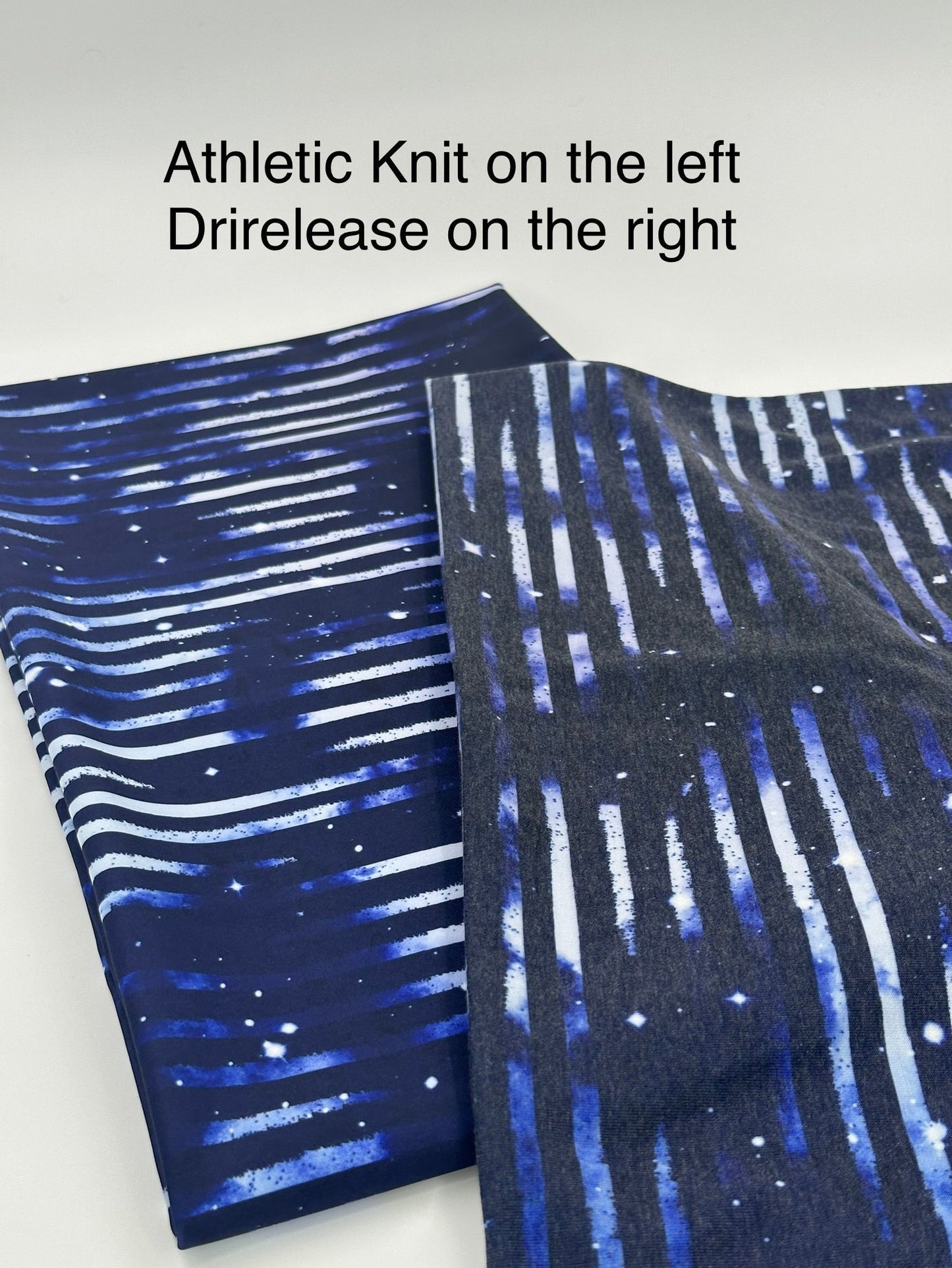 Athletic French Terry: Linear Space Stripes
